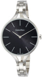 Buy Shop Calvin Klein Graphic Black Dial Silver Steel Strap Watch for Women - K7E23141 USA Online