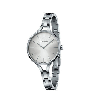 Buy Shop Calvin Klein Graphic White Dial Silver Steel Strap Watch for Women - K7E23146 USA Online