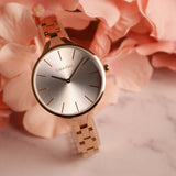 Buy Shop Calvin Klein Graphic Silver Dial Rose Gold Steel Strap Watch for Women - K7E23646 USA Online