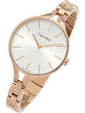 Buy Shop Calvin Klein Graphic Silver Dial Rose Gold Steel Strap Watch for Women - K7E23646 USA Online