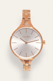 Buy Shop Calvin Klein Graphic Silver Dial Rose Gold Steel Strap Watch for Women - K7E23646 USA Online
