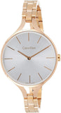Buy Shop Calvin Klein Graphic Silver Dial Rose Gold Steel Strap Watch for Women - K7E23646 USA Online