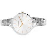 Buy Shop Calvin Klein Graphic Silver Dial Silver Steel Strap Watch for Women - K7E23B46 USA Online