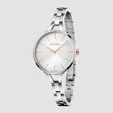 Buy Shop Calvin Klein Graphic Silver Dial Silver Steel Strap Watch for Women - K7E23B46 USA Online