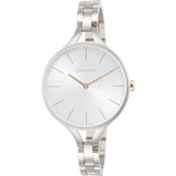 Buy Shop Calvin Klein Graphic Silver Dial Silver Steel Strap Watch for Women - K7E23B46 USA Online