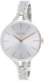 Buy Shop Calvin Klein Graphic Silver Dial Silver Steel Strap Watch for Women - K7E23B46 USA Online