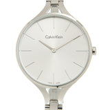 Buy Shop Calvin Klein Graphic White Dial Silver Steel Strap Watch for Women - K7E23146 USA Online