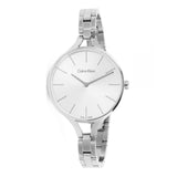 Buy Shop Calvin Klein Graphic White Dial Silver Steel Strap Watch for Women - K7E23146 USA Online