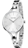 Buy Shop Calvin Klein Graphic White Dial Silver Steel Strap Watch for Women - K7E23146 USA Online