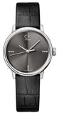 Buy Shop Calvin Klein Grey Dial Black Leather Strap Watch for Women - K2Y2Y1CU USA Online