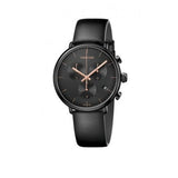 Buy Shop Calvin Klein High Noon Black Dial Black Leather Strap Watch for Men - K8M274CB USA Online