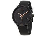 Buy Shop Calvin Klein High Noon Black Dial Black Leather Strap Watch for Men - K8M274CB USA Online