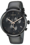 Buy Shop Calvin Klein High Noon Black Dial Black Leather Strap Watch for Men - K8M274CB USA Online