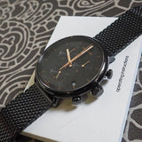 Buy Shop Calvin Klein High Noon Black Dial Black Mesh Bracelet Watch for Women - K8M27421 USA Online