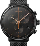 Buy Shop Calvin Klein High Noon Black Dial Black Mesh Bracelet Watch for Women - K8M27421 USA Online