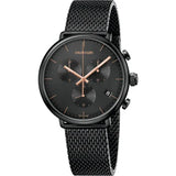 Buy Shop Calvin Klein High Noon Black Dial Black Mesh Bracelet Watch for Women - K8M27421 USA Online