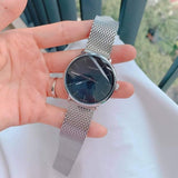 Buy Shop Calvin Klein High Noon Black Dial Silver Mesh Bracelet Watch for Men - K8M21121 USA Online