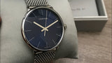 Buy Shop Calvin Klein High Noon Black Dial Silver Mesh Bracelet Watch for Men - K8M21121 USA Online