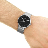 Buy Shop Calvin Klein High Noon Black Dial Silver Mesh Bracelet Watch for Men - K8M21121 USA Online