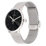 Buy Shop Calvin Klein High Noon Black Dial Silver Mesh Bracelet Watch for Men - K8M21121 USA Online