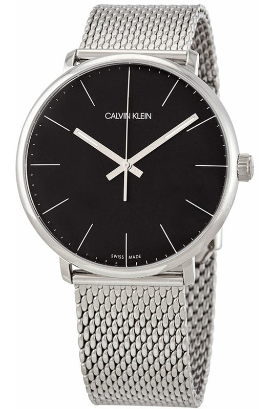 Buy Shop Calvin Klein High Noon Black Dial Silver Mesh Bracelet Watch for Men - K8M21121 USA Online