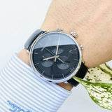 Buy Shop Calvin Klein High Noon Chronograph Black Dial Black Leather Strap Watch for Men - K8M271C1 USA Online