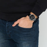 Buy Shop Calvin Klein High Noon Chronograph Black Dial Black Leather Strap Watch for Men - K8M271C1 USA Online