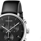Buy Shop Calvin Klein High Noon Chronograph Black Dial Black Leather Strap Watch for Men - K8M271C1 USA Online