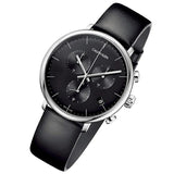 Buy Shop Calvin Klein High Noon Chronograph Black Dial Black Leather Strap Watch for Men - K8M271C1 USA Online