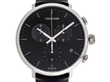 Buy Shop Calvin Klein High Noon Chronograph Black Dial Black Leather Strap Watch for Men - K8M271C1 USA Online
