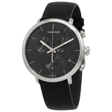 Buy Shop Calvin Klein High Noon Chronograph Black Dial Black Leather Strap Watch for Men - K8M271C1 USA Online