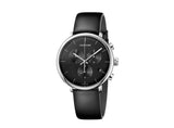 Buy Shop Calvin Klein High Noon Chronograph Black Dial Black Leather Strap Watch for Men - K8M271C1 USA Online