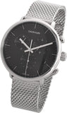 Buy Shop Calvin Klein High Noon Chronograph Black Dial Silver Mesh Bracelet Watch for Men - K8M27121 USA Online