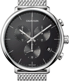 Buy Shop Calvin Klein High Noon Chronograph Black Dial Silver Mesh Bracelet Watch for Men - K8M27121 USA Online