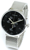 Buy Shop Calvin Klein High Noon Chronograph Black Dial Silver Mesh Bracelet Watch for Men - K8M27121 USA Online