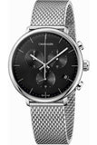 Buy Shop Calvin Klein High Noon Chronograph Black Dial Silver Mesh Bracelet Watch for Men - K8M27121 USA Online