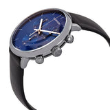 Buy Shop Calvin Klein High Noon Chronograph Blue Dial Black Leather Strap Watch for Men - K8M271CN USA Online