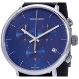 Buy Shop Calvin Klein High Noon Chronograph Blue Dial Black Leather Strap Watch for Men - K8M271CN USA Online