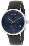 Buy Shop Calvin Klein High Noon Chronograph Blue Dial Black Leather Strap Watch for Men - K8M271CN USA Online