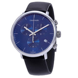 Buy Shop Calvin Klein High Noon Chronograph Blue Dial Black Leather Strap Watch for Men - K8M271CN USA Online