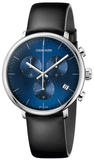 Buy Shop Calvin Klein High Noon Chronograph Blue Dial Black Leather Strap Watch for Men - K8M271CN USA Online