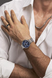 Buy Shop Calvin Klein High Noon Chronograph Blue Dial Silver Mesh Bracelet Watch for Men - K8M2712N USA Online
