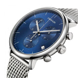 Buy Shop Calvin Klein High Noon Chronograph Blue Dial Silver Mesh Bracelet Watch for Men - K8M2712N USA Online
