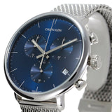 Buy Shop Calvin Klein High Noon Chronograph Blue Dial Silver Mesh Bracelet Watch for Men - K8M2712N USA Online