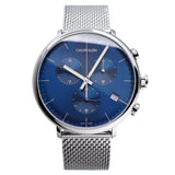 Buy Shop Calvin Klein High Noon Chronograph Blue Dial Silver Mesh Bracelet Watch for Men - K8M2712N USA Online