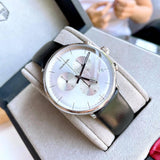 Buy Shop Calvin Klein High Noon Chronograph White Dial Black Leather Strap Watch for Men - K8M271C6 USA Online