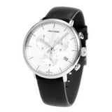 Buy Shop Calvin Klein High Noon Chronograph White Dial Black Leather Strap Watch for Men - K8M271C6 USA Online