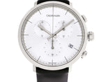 Buy Shop Calvin Klein High Noon Chronograph White Dial Black Leather Strap Watch for Men - K8M271C6 USA Online