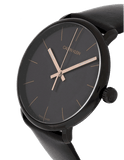 Buy Shop Calvin Klein High Noon Quartz Black Dial Black Leather Strap Watch for Men - K8M214CB USA Online