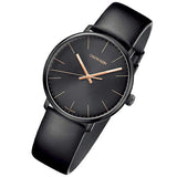 Buy Shop Calvin Klein High Noon Quartz Black Dial Black Leather Strap Watch for Men - K8M214CB USA Online